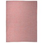 Tapis à tissage plat d'extérieur 120x170 cm Rouge
