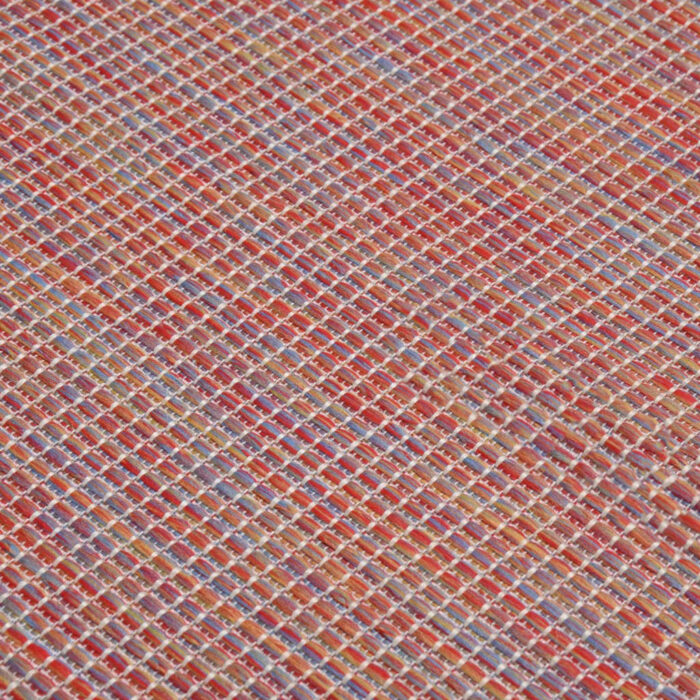 Tapis à tissage plat d'extérieur 120x170 cm Rouge – Image 4