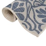 Tapis à tissage plat d'extérieur 140x200 cm Motif bleu – Image 2