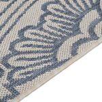 Tapis à tissage plat d'extérieur 140x200 cm Motif bleu – Image 3