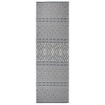 Tapis à tissage plat d'extérieur 80x250 cm Rayures bleues