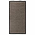 Tapis à tissage plat d'extérieur 100x200 cm Marron foncé