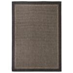 Tapis à tissage plat d'extérieur 140x200 cm Marron foncé