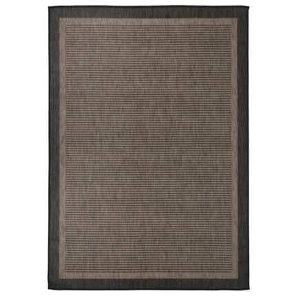 Tapis à tissage plat d'extérieur 140x200 cm Marron foncé