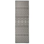 Tapis à tissage plat d'extérieur 80x250 cm Rayures noires