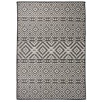 Tapis à tissage plat d'extérieur 140x200 cm Rayures noires