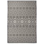 Tapis à tissage plat d'extérieur 160x230 cm Rayures noires