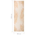 Tapis à tissage plat d'extérieur 80x250 cm Motif de feuille – Image 5
