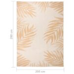 Tapis à tissage plat d'extérieur 200x280 cm Motif de feuille – Image 5