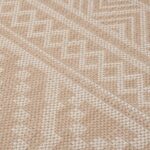 Tapis à tissage plat d'extérieur 100x200 cm Rayures brunes – Image 4