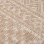 Tapis à tissage plat d'extérieur 160x230 cm Rayures brunes – Image 4