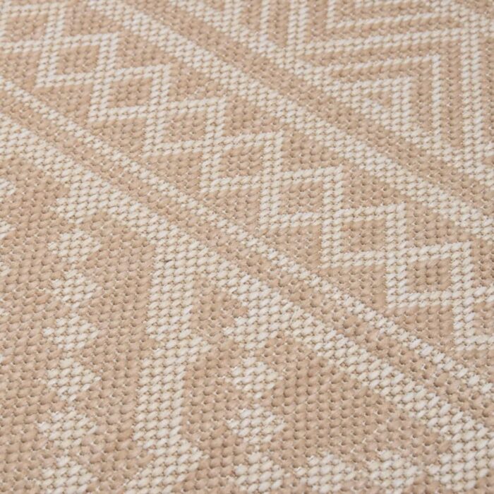Tapis à tissage plat d'extérieur 160x230 cm Rayures brunes – Image 4
