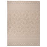 Tapis à tissage plat d'extérieur 200x280 cm Rayures brunes