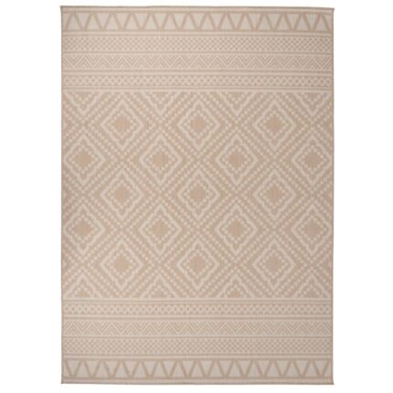 Tapis à tissage plat d'extérieur 200x280 cm Rayures brunes