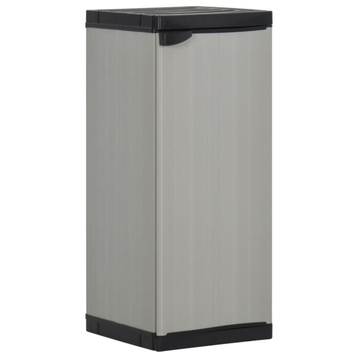 Armoire de rangement de jardin 1 étagère Gris/noir 35x40x85 cm – Image 1