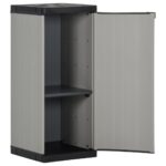 Armoire de rangement de jardin 1 étagère Gris/noir 35x40x85 cm – Image 2