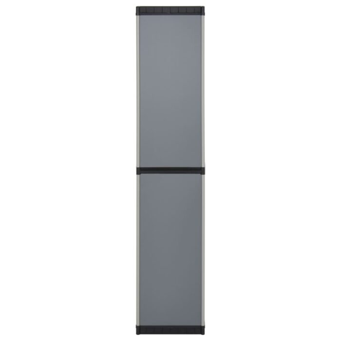 Armoire de rangement de jardin 3 étagères Gris/noir 34x40x168cm – Image 4