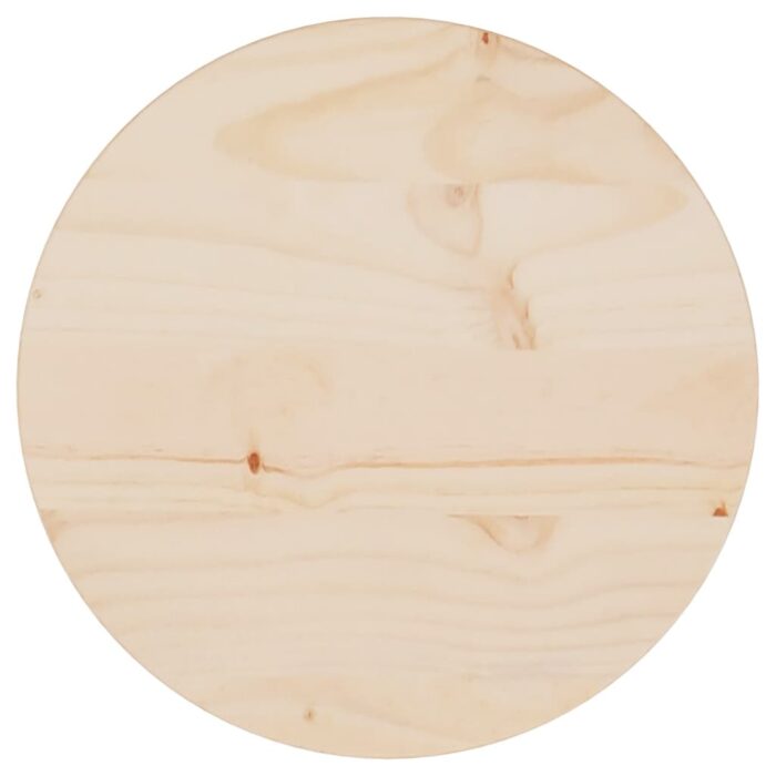Dessus de table Ø30x2,5 cm Bois de pin massif – Image 1