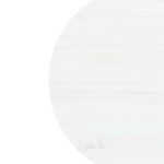 Dessus de table Blanc Ø30x2,5 cm Bois de pin massif – Image 2