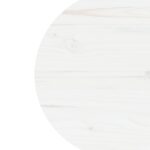 Dessus de table Blanc Ø40x2,5 cm Bois de pin massif – Image 2