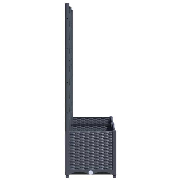 Jardinière avec treillis bleu gris 80x40x136 cm PP – Image 3