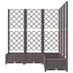 Jardinière avec treillis Marron 120x120x121,5 cm PP – Image 2