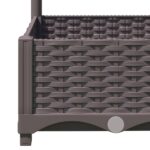 Jardinière avec treillis Marron 120x120x121,5 cm PP – Image 5