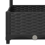 Jardinière avec treillis Noir 80x40x121,5 cm PP – Image 5