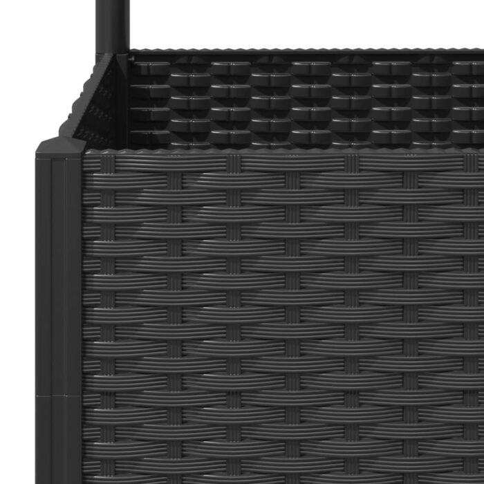 Jardinière avec treillis Noir 120x120x136 cm PP – Image 5