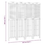 Cloison de séparation 4 panneaux 162x2x180 cm Bois d'acacia – Image 7