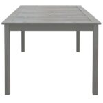 Table de jardin Gris 200x100x75 cm Bois d'acacia solide – Image 2