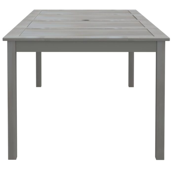 Table de jardin Gris 200x100x75 cm Bois d'acacia solide – Image 2