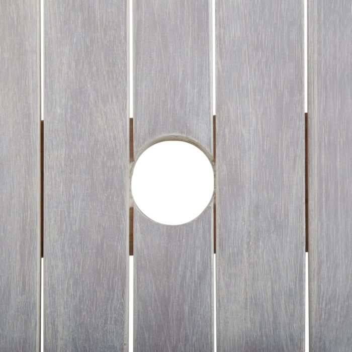 Table de jardin Gris 200x100x75 cm Bois d'acacia solide – Image 4