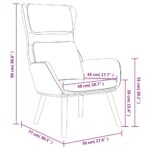 Chaise de relaxation avec tabouret Gris foncé Velours – Image 5