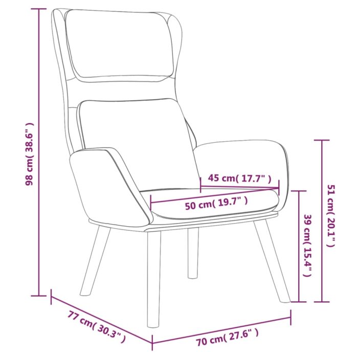 Chaise de relaxation avec tabouret Gris foncé Velours – Image 5