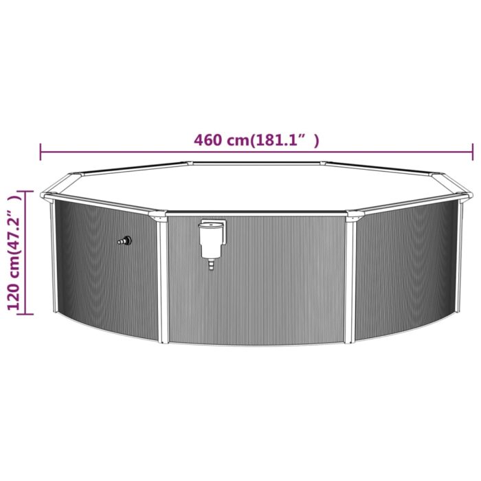 Piscine avec échelle de sécurité 460x120 cm – Image 7