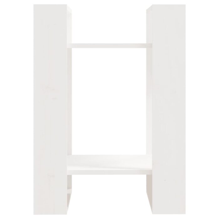 Bibliothèque/Séparateur de pièce Blanc 41x35x57 cm Pin massif – Image 3