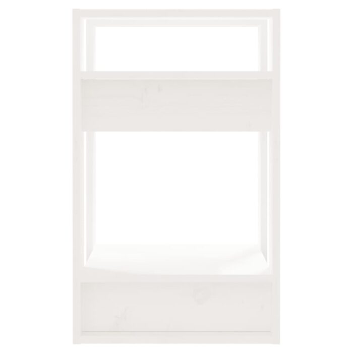 Bibliothèque/Séparateur de pièce Blanc 41x35x57 cm Pin massif – Image 4