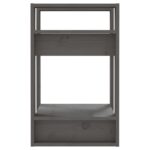 Bibliothèque/Séparateur de pièce Gris 41x35x57 cm Pin solide – Image 4