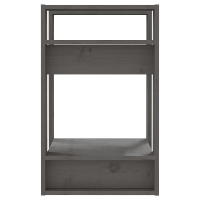 Bibliothèque/Séparateur de pièce Gris 41x35x57 cm Pin solide – Image 4