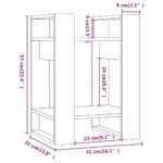 Bibliothèque/Séparateur de pièce Gris 41x35x57 cm Pin solide – Image 6