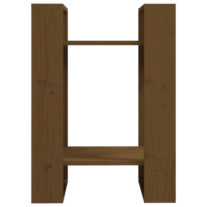 Bibliothèque/Séparateur de pièce Marron miel 41x35x57 cm Pin – Image 3