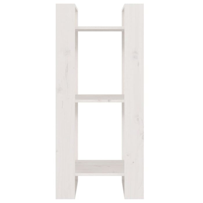 Bibliothèque/Séparateur de pièce Blanc 41x35x91 cm Pin solide – Image 4