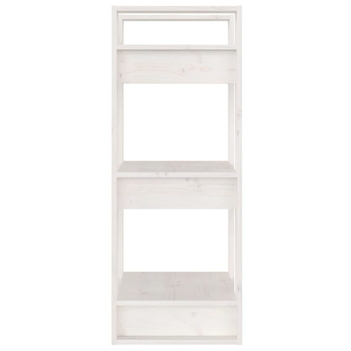 Bibliothèque/Séparateur de pièce Blanc 41x35x91 cm Pin solide – Image 5