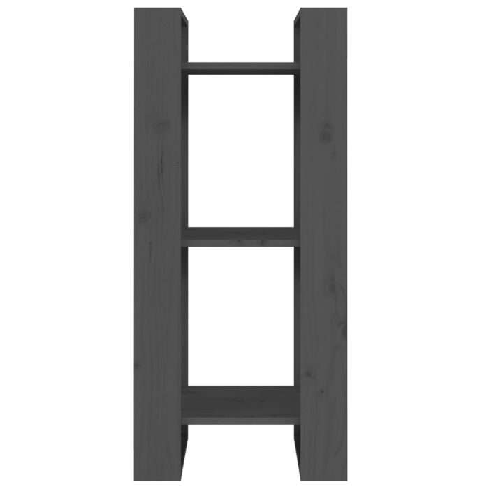 Bibliothèque/Séparateur de pièce Gris 41x35x91 cm Pin solide – Image 4