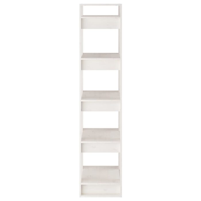 Bibliothèque/Séparateur de pièce Blanc 41x35x160 cm Pin massif – Image 4