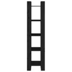 Bibliothèque/Séparateur de pièce Noir 41x35x160 cm Pin massif – Image 3