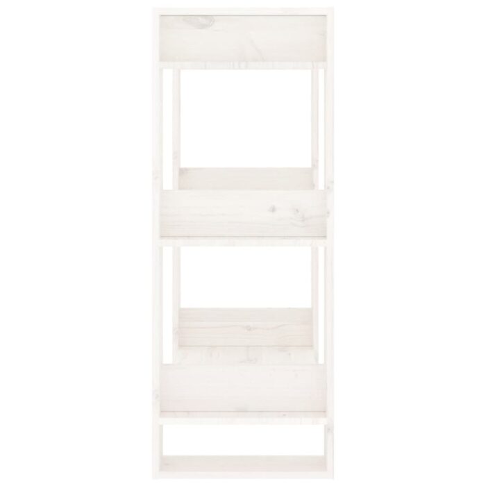 Bibliothèque/Séparateur de pièce Blanc 60x35x91 cm Bois de pin – Image 2