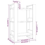 Bibliothèque/Séparateur de pièce Blanc 60x35x91 cm Bois de pin – Image 6