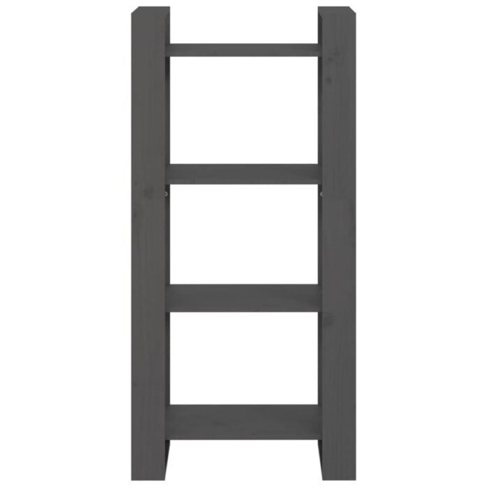 Bibliothèque/Séparateur de pièce Gris 60x35x125 cm Bois massif – Image 4